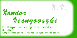 nandor visnyovszki business card