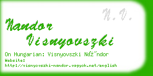 nandor visnyovszki business card